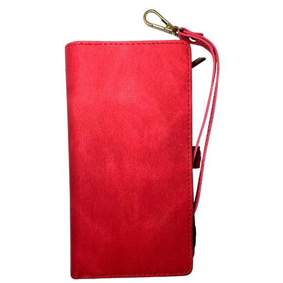 Wallet Phone Case iPhone 11 Pro Max Modos Logicos Case Wrist Strap Red Leather - Picture 3 of 16